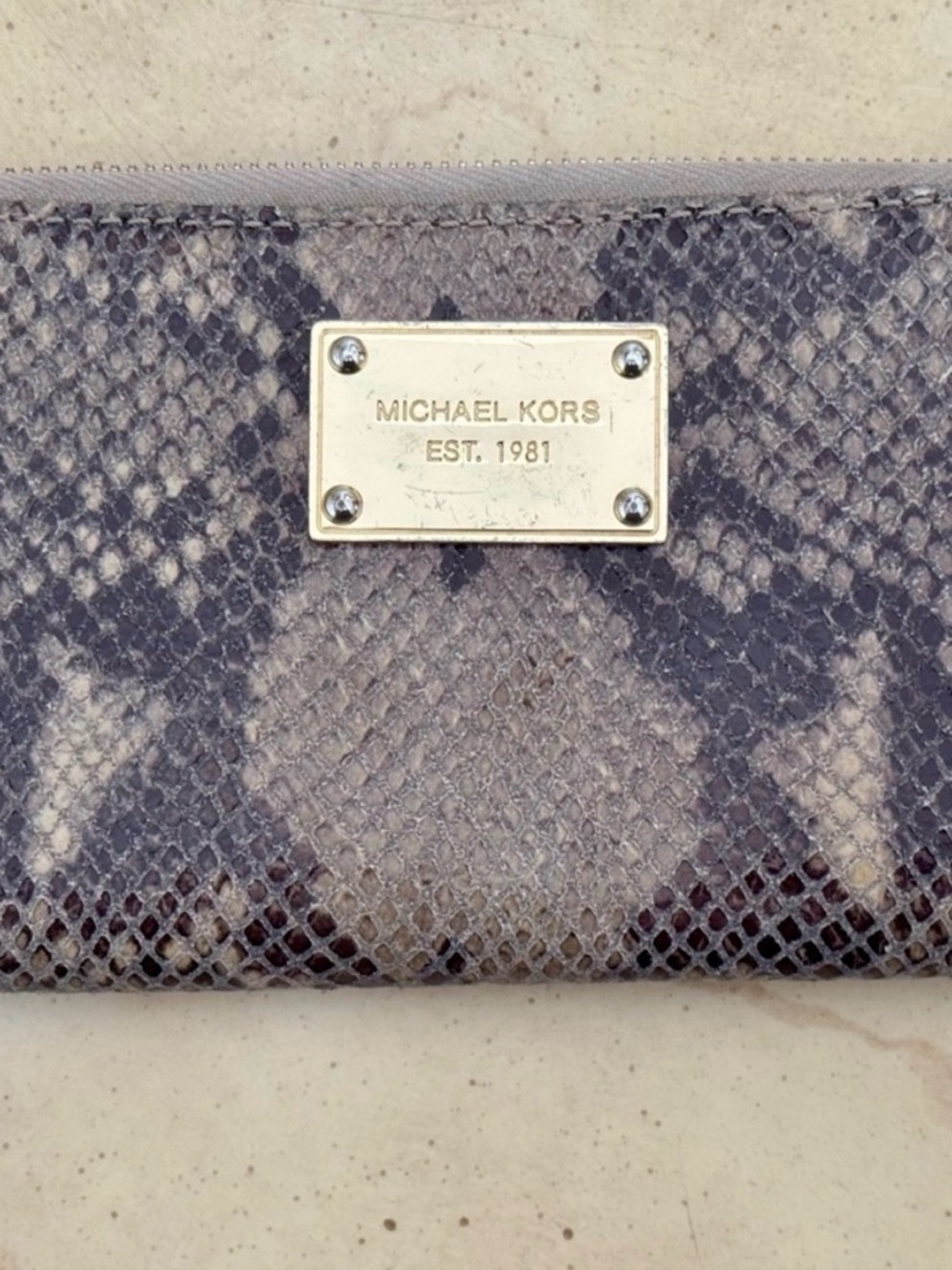 Michael Kors Tan Snake Print Wallet - Picture 14 of 14
